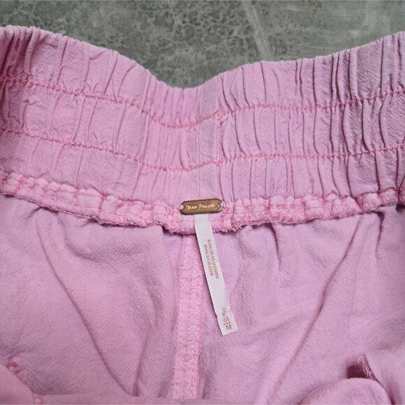 Free People Need To Escape Linen Blend Light Pink Woman’s Shorts Size M - Picture 2 of 7